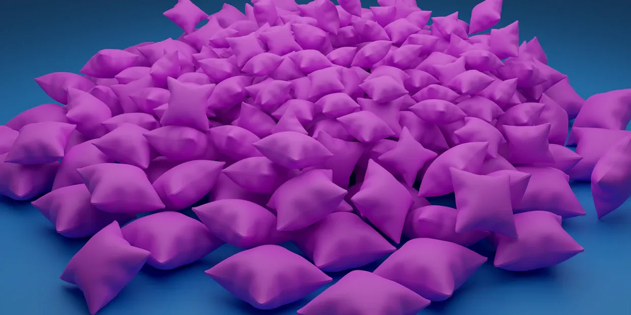 A plush memory foam pillow on a neatly made bed